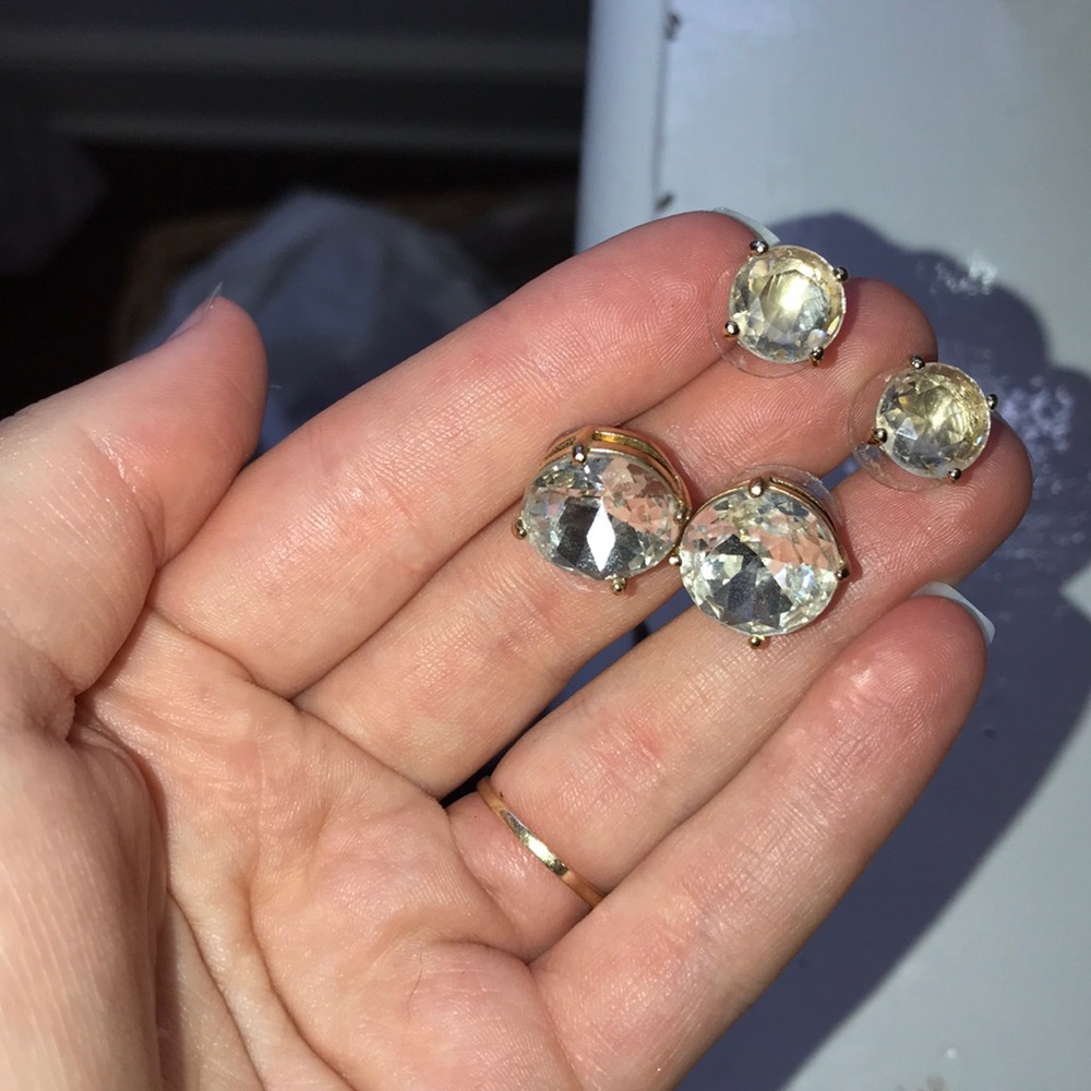 2 sets of crystal Kate Spade earrings